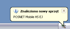 PODŁĄCZENIE KASY DO PC Kasę fiskalną Posnet Mobile HS EJ można podłączyć do komputera poprzez port USB lub port COM (opcjonalnie).