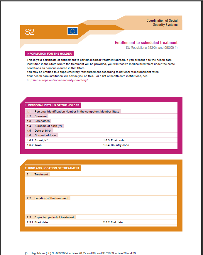 5. Formularz S2 wystawiony przez inne państwo UE/EFTA na określony