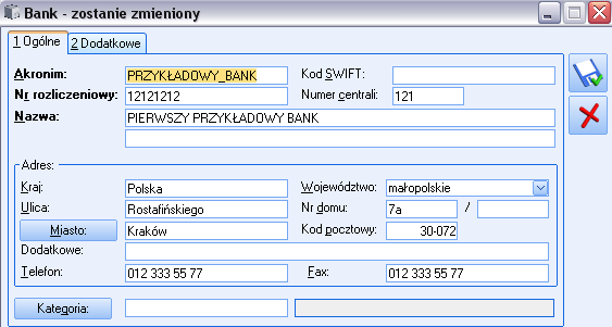 Ćwiczenie 1 konfiguracja programu CDN OPT!MA Strona 8 z 15 Import listy banków: W programie jest możliwy import listy banków z pliku (przycisk na liście banków).
