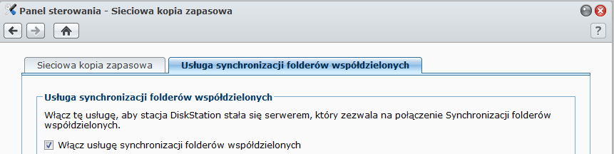 Kopia zapasowa i przywracanie konfiguracji systemu Przejdź do opcji Menu główne>kopia zapasowa i przywracanie>kopia zapasowa konfiguracji, aby utworzyć kopię zapasową ustawień stacji Synology