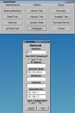 Za pomocą Control Panel: Wymagane jest hasło dostępu do terminala.
