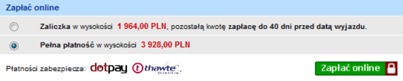 parametry tj.: data wyjazdu, ilość osób, rodzaj wyżywienia, lista uczestników itp.