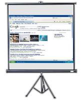 Ekrany projekcyjne Aby w pełni wykorzystać możliwości projektora multimedialnego, należy zaopatrzyć system w ekran projekcyjny o odpowiedniej powierzchni oraz formacie.