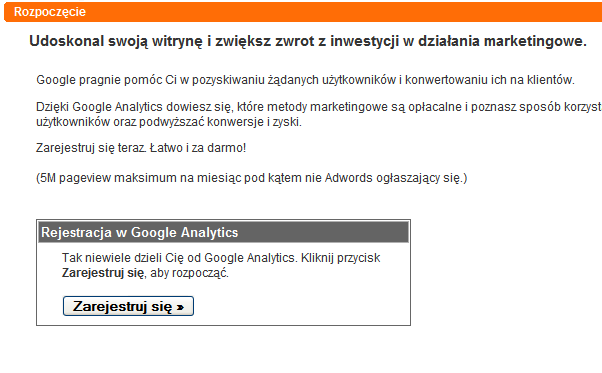 Rejestracja konta Google Analytics + Rozpocznynamy proces