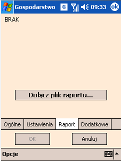 Po użyciu Edytuj gospodarstwo, mamy dostęp do ustawień Raportu mobilnego. Poszczególne dane producenta i kontroli wyświetlane są w zakładkach.