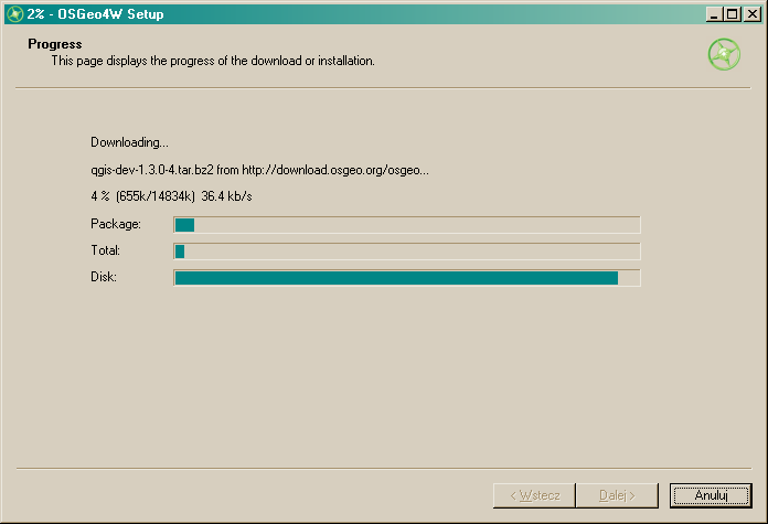 Instalacja QGIS przy