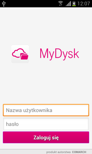 18. APLIKACJA MOBILNA 18.1. INSTALACJA APLIKACJI I LOGOWANIE DO KONTA MYDYSK 1. Uruchom instalator aplikacji MyDysk, otworzy się kreator instalacji.