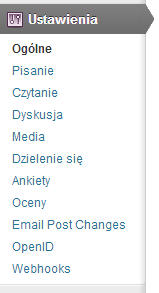 Ustawienia Przyjrzyjmy się jeszcze ustawieniom. Warto abyś samodzielnie przejrzał / przejrzała każdą z zakładek widocznych w tej pozycji lewego menu.