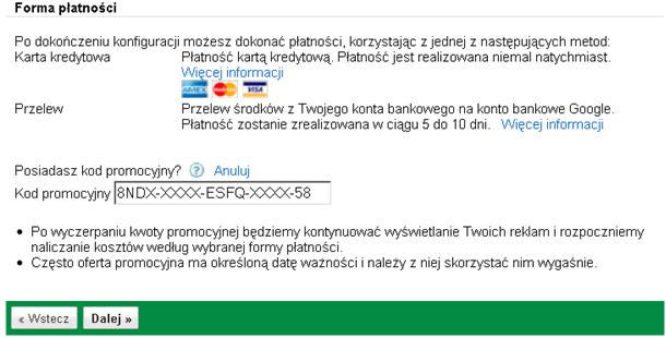 Twojego kuponu Google i w ten sposób sfinansować swoją kampanię. Na początku zostaniesz poproszony o wybranie państwa oraz uzupełnienie danych adresowych.