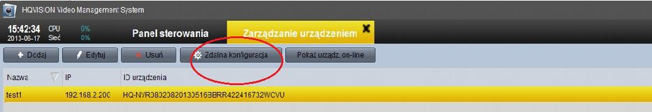 W oknie ustawień rejestratora należy wybrać opcję Sieć aby wyświetlić ustawienia sieciowe