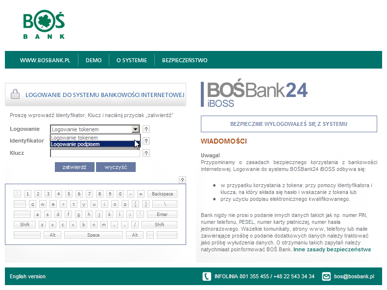 Instalacja trwa kilka sekund i za wyjątkiem ww. okna certyfikatu jest niezauważalna dla Użytkownika. Wymagania systemowe: System operacyjny: NT SP6a/2000/XP/Vista.
