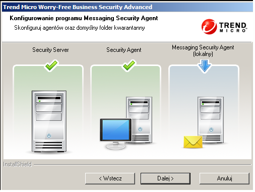 Instalowanie programu Security Server Aby zainstalować program Remote Messaging Security Agent: 1.