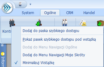 Kolejno wybierając z klawiatury dwukrotnie klawisz <K> zostanie otworzona: Lista kontrahentów lub wybierając klawisz <P>: Lista pracowników itd.