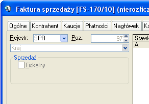 Rysunek 139. Parametr: Nie uwzględniaj na deklaracji VAT-UE dla transakcji Dostawa opodatkowana poza terytorium kraju. 1.3. Pozostałe zmiany na dokumentach handlowych Usunięto parametr Detal z sekcji Sprzedaż zakładki VAT z dokumentów: FS, FSK, FSL, KSL, FW, FWK.