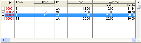 Rysunek 60 Definicja dokumentu, grupa: Zatwierdzanie dokumentów z pozycjami o zerowej wartości.