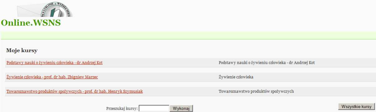 Klucz dostępu zostaje przesłany studentom danego roku na ich skrzynki e-mail w domenie wsns.pl lub znajduje się w komunikatach modułu Student.