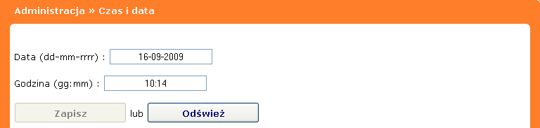 4.7. Administracja 4.7.1. Sieć Ustawienia interfejsu Ethernet (LAN) centrali Prima dostępne są na stronie Sieć (menu Administracja).