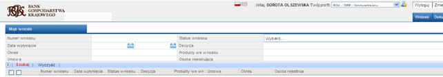11. Natomiast, w systemie wniosek będzie posiadał Status wniosku - Zakończony, a w kolumnie Decyzja będzie informacja, że