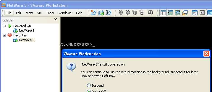 - Z Menu VMare Workstation wybieramy File i Exit Snapshot.