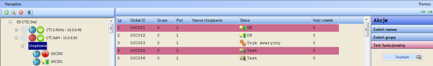 3.5. Testy modułów awaryjnych 3.5.1.