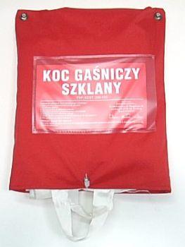 KOC GAŚNICZY Jest to sprzęt gaśniczy służący do mechanicznego odcinania dopływu powietrza do płonących materiałów. Wykonany jest z włókna szklanego.