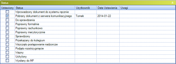 W module Sprawozdania dane sprawozdania mogą mieć statusy: Do sprawdzenia taki status ma każde sprawozdanie i bilans przesłane przez jednostkę samorządu do regionalnej izby obrachunkowej.