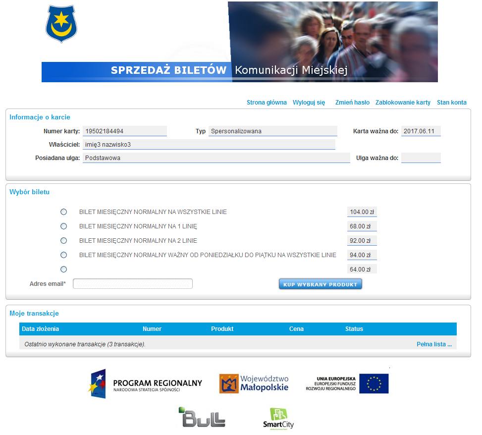 1.3 Główna strona portalu Po poprawnym zalogowaniu, oraz zaakceptowaniu regulaminu (przy pierwszym logowaniu) użytkownikowi prezentowana jest strona główna.