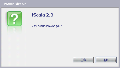 Rysunek Okno zapytania o ponowny wydruk dziennika księgi sprzedaży.