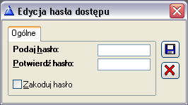 Rys. 2.34 Karta osoby, hasło dostępu do zamówień internetowych. Kolejność osób na liście można ustalać przy pomocy przycisków: [O jeden do góry] i [O jeden w dół].