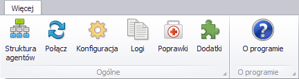 5.1. Konfiguracja Comarch ERP Auto Update dla agenta głównego Jeżeli Comarch ERP Auto Update połączy się z serwerem nadrzędnym, taka informacja będzie widoczna w lewym dolnym rogu.