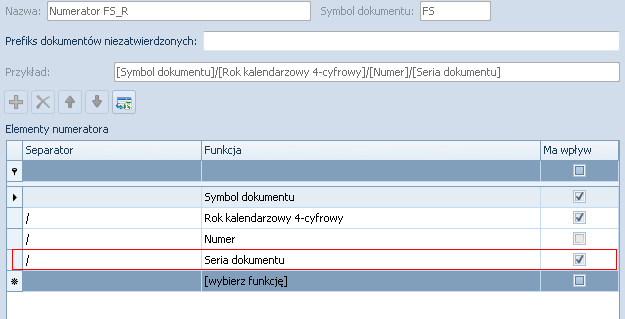 10. Konfiguracja Comarch ERP Altum jako Centrala Retail Instalacja Retail wymaga, aby w numeratorach przypiętych do oddziału odległego typu Retail wszystkie typy dokumentów miały zdefiniowany człon