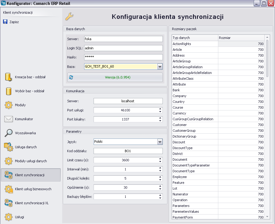 11. Konfiguracja Retail Backoffice Serwer do pierwszej synchronizacji W pierwszej kolejności, za pomocą Comarch ERP Auto Update, należy pobrać i zainstalować komponent Retail Backoffice Server.