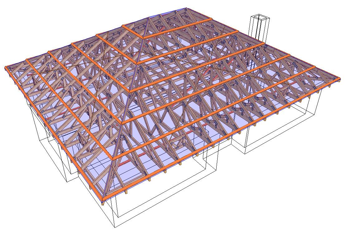 PROJEKT PREFABRYKOWANEJ WIĘŹBY DACHOWEJ DO PROJEKTU TYPOWEGO ANDREA