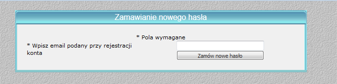 formularzem, nowe hasło zostaje wysłane na