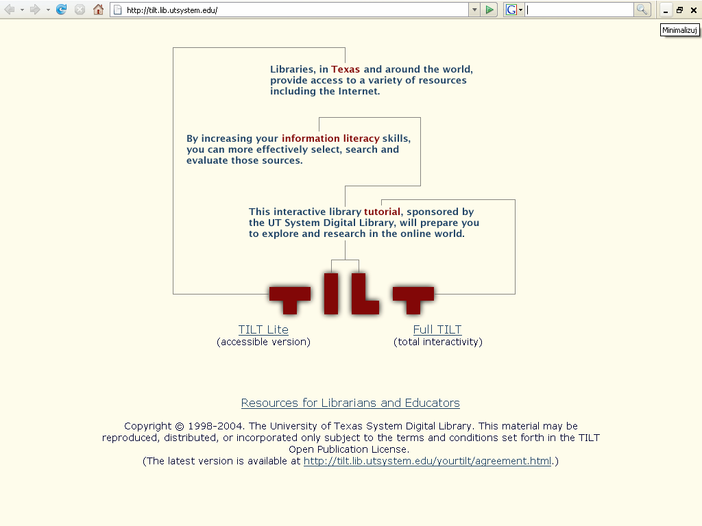 Przykłady TILT Texas Information