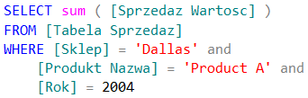 SQL i MDX