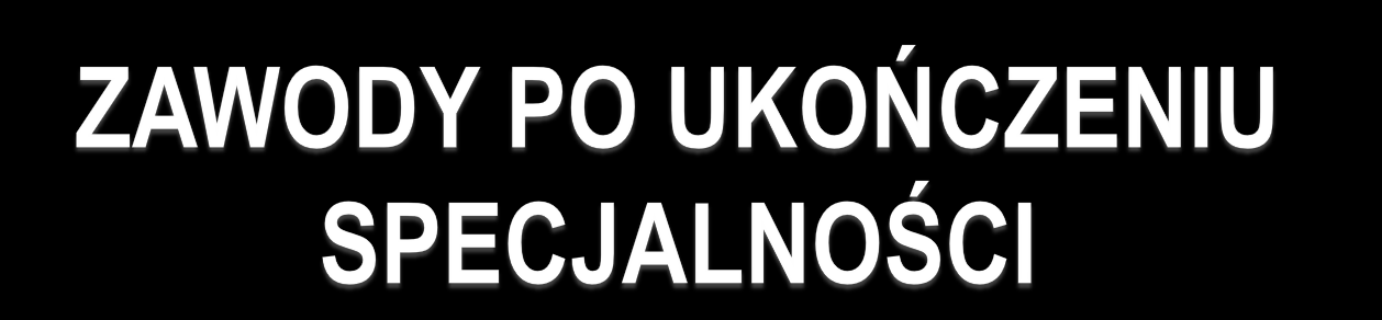 1) Programista 2) Programista aplikacji mobilnych 3) Administrator sieci komputerowych 4) Administrator baz danych 5) Projektant