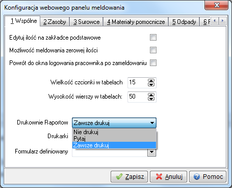 Nowości w systemie Streamsoft Prestiż wprowadzone w wersji 314 Zarządzanie Produkcją 3.0 1. W webowym panelu meldunkowym umożliwiono wydruk raportu po meldowaniu.