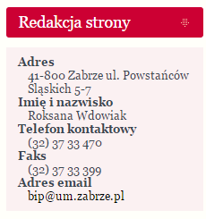 1.2.4 Redakcja strony Dział ten znajduje się pod drzewkiem w menu przedmiotowym.