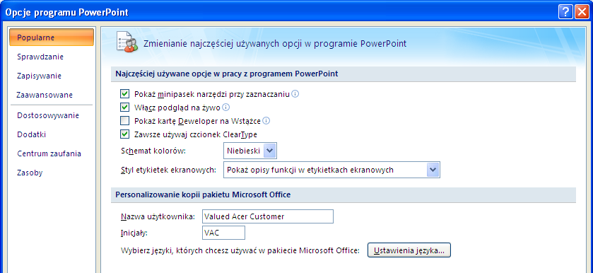 programu przy użyciu krzyżyka, nie powoduje zamknięcie wszystkich otwartych okien Power Pointa. 1.