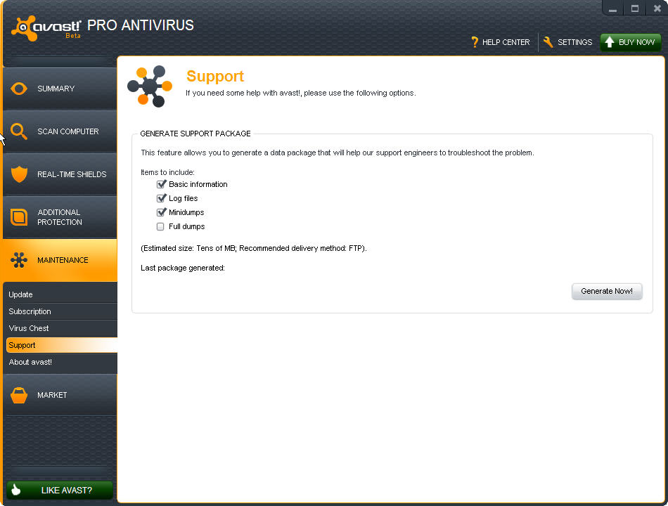 Pomoc techniczna Avast Jeśli użytkownik ma jakieś problemy, których nie potrafi rozwiązać, program avast!