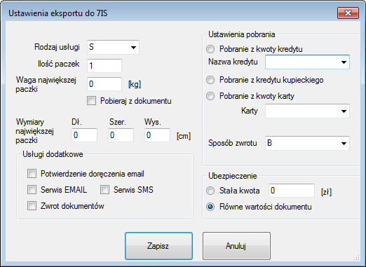 Poszczególne pola oznaczają: Automatycznie wysyłaj na drukarkę po zaznaczeniu tego checkbox'a plik otrzymany z WebService7 zostanie automatycznie przesłany do drukarki (wymagany jest wybór drukarki)