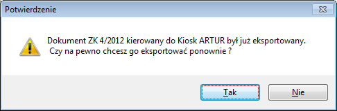 Po tak wykonanym eksporcie możemy przystąpić do wydruku listów przewozowych. Ponowny eksport Zdarza się, że błędnie wypełniliśmy list przewozowy i chcemy ponownie utworzyć nowy.