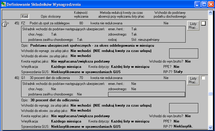 zasadnicze i inne składniki miesięczne' (rys.6.