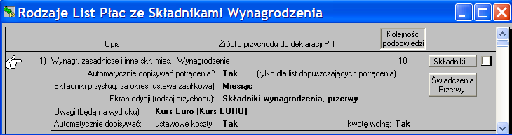 Rys.31. Zakładka 'Formuły złożone' w szczegółach wzorca 'Oddelegowani Francja i Finlandia' - pozycje 9-10.