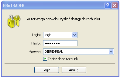 3. Logowanie do rachunku rzeczywistego Po uruchomieniu platformy należy wybrać z menu głównego Plik, a następnie Login.