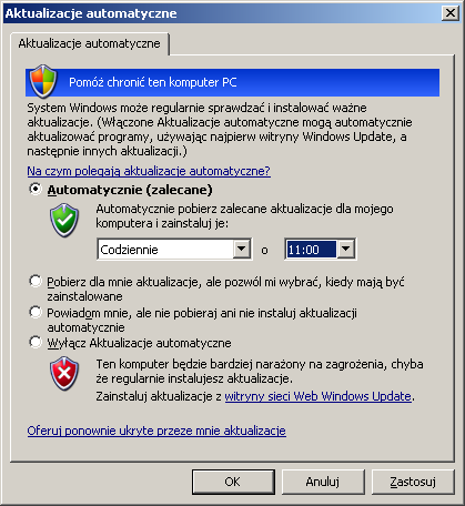 Aktualizacje Windows Update Aktualizacje baz