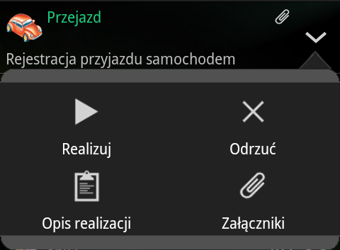 Rys. 16. Załączniki na elementach wizyty Aplikacja umożliwia pobieranie załączników w formatach typu: Obraz, MSExcel, MSWord, Plik PDF, Inny. Uwaga!