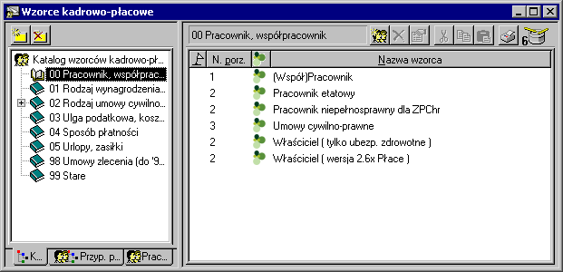 9 2 Podręcznik użytkownika Symfonia Płace o albo używa się jednego elementu Premia, przypisanego do danego wzorca, ale wtedy należy utworzyć kilka okresów płacowych danym miesiącu.
