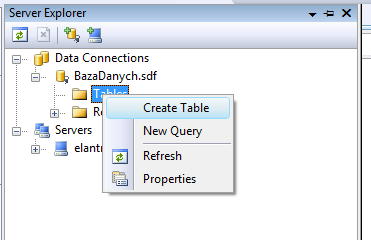 Po utworzeniu bazy Visual będzie chciał tworzyd plik DataSet, klikamy cancel lub usuwamy po wygenerowaniu.